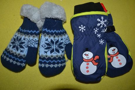 2x rukavice palčáky v.92-98, 92 / 98