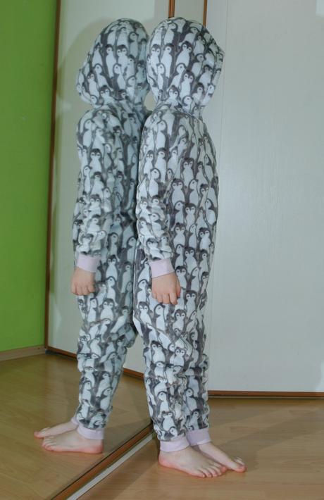 Chlupatý hebký dívčí overal tučňáci, 128