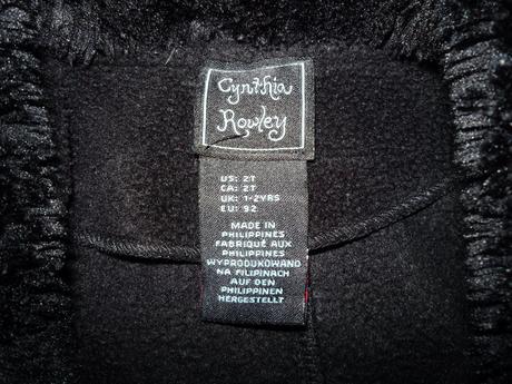 Černý flísový kabátek s kožíškem, 92