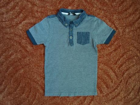 Modré tričko triko polo límeček george, george,104