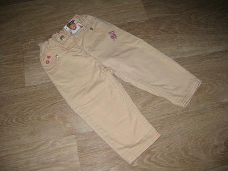 Bavlněné podšité kalhoty vel. 80/86, okay,80