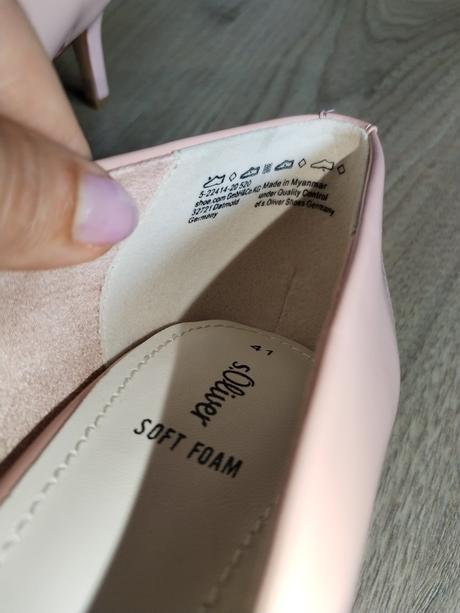 Nové lodičky s.oliver 41 růžové lesklé, s.oliver,41