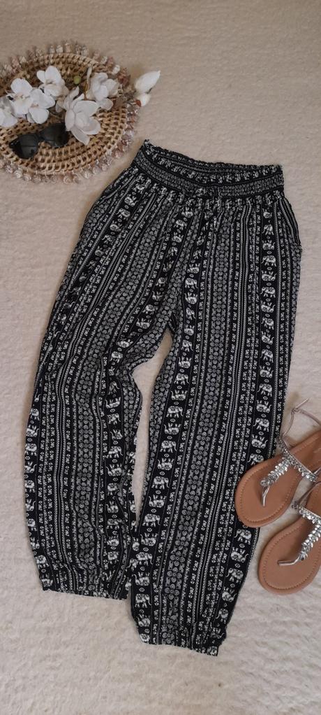 Just anna viskózové turecké kalhoty / harémky, xxl