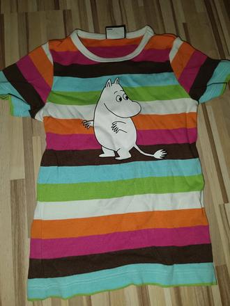 Pruhované tričko moomin, mumík 104 lindex, next,104
