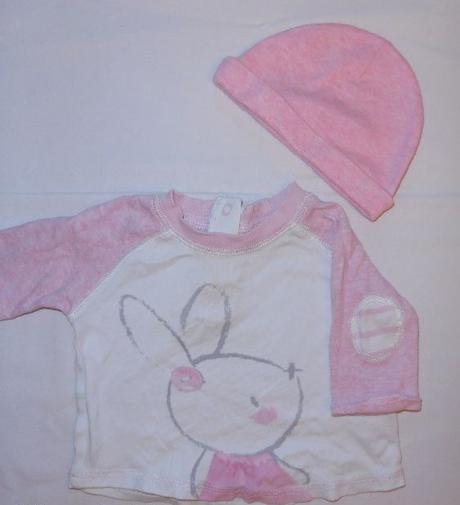 K125. tričko+čepička 0-3 měs., george,62