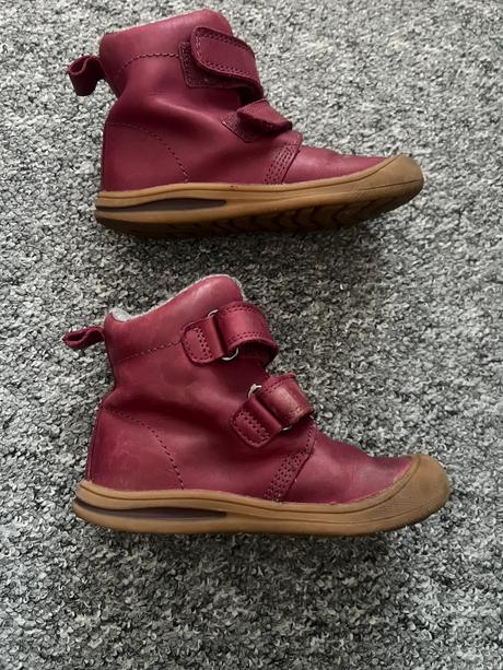 Dívčí kotníkové kožené boty s gumovou špičkou 26, bubble gummers,26