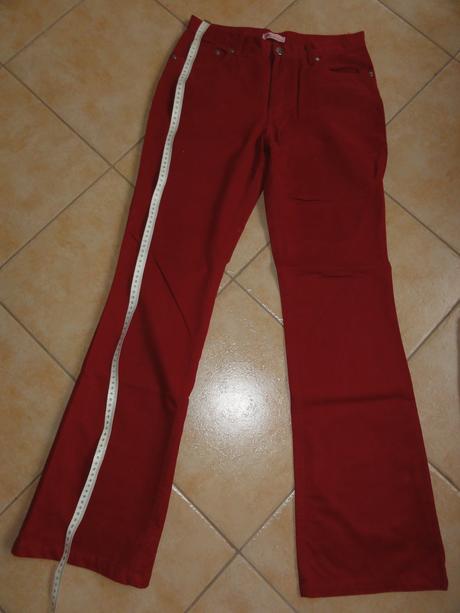 Kalhoty sytě červenorůžové, m