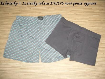 1x boxerky + 1x trenky vel.cca 170/176, 170