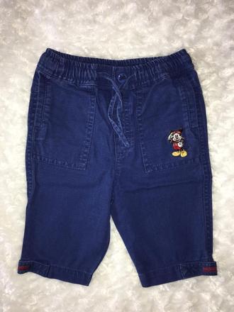 Modré letní lněné kalhoty h&m, h&m,62