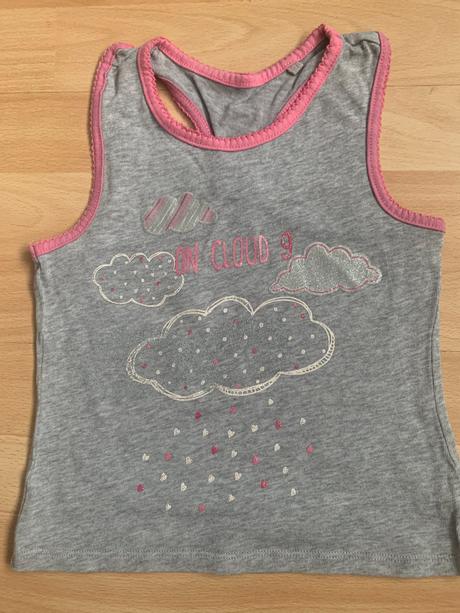Tílko & tričko šedé s obláčky tu vel. 110, tu,110