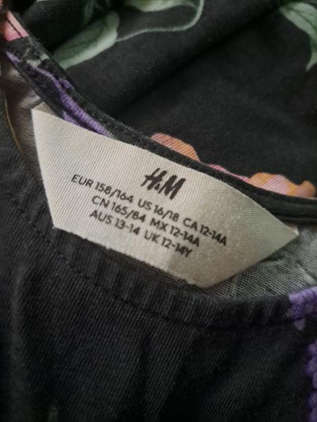 Šaty s květy, h&m,158
