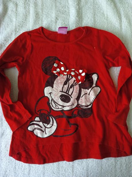Červené tričko s minnie, next,98