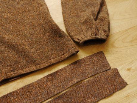 Hnedo-bronzovy svetrik s lurexem vel. 34/36, 34