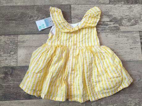 Šaty dívčí propínací 0-3m /62, primark,62