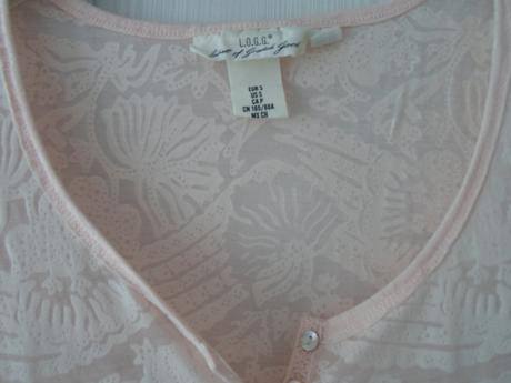 Růžové krajkové tričko tílko top, h&m,m