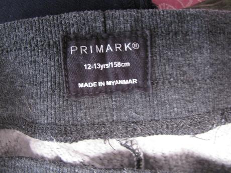 Dětské šedé tepláky, primark,158