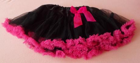 Tylová černá sukýnka s mašlí, 140