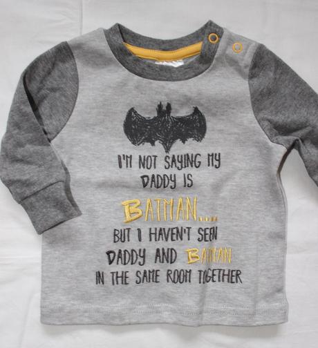 Bf51. tričko batman 0-3 měs., matalan,68