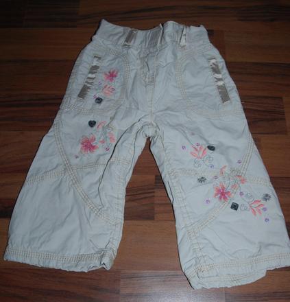 Plátěné kalhoty s kytičkami, next,74