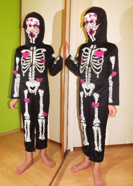 Karnevalový kostým maska slečna kostlivka,