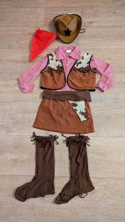 Ka315 karnevalový kostým kovbojka vel. 128 7/8 let, 