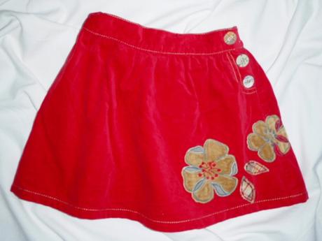 Krásná červená teplejší sukýnka, next,98