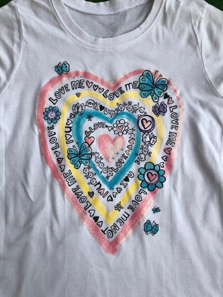 Dívčí tričko se třpytivým srdíčkem, 134