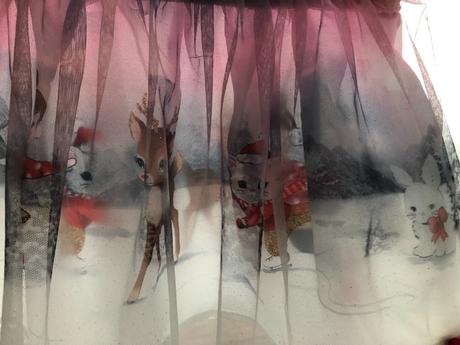 Nádherná vánoční sukénka 98/104cm 2-4roky kočička, h&m,104