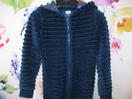 Fleecový modrý overal s kapucí na spaní drak, f&f,128