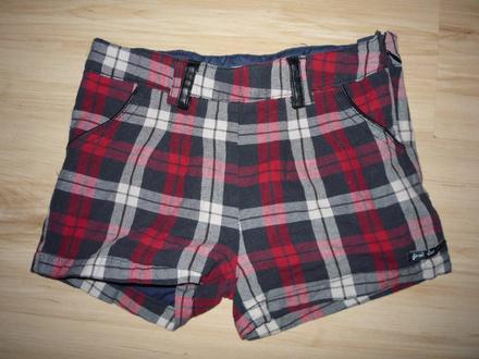 Kostkované dívčí kraťasy, 128