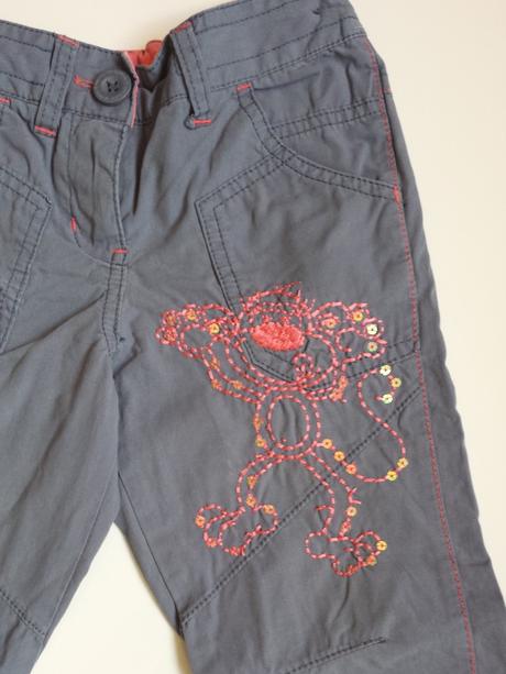 G46 dívčí 3/4 plátěné kalhoty opice vel. 110, next,110