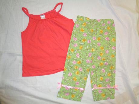 Krásný letní komplet tuniky a květovaných kalhot, palomino,116