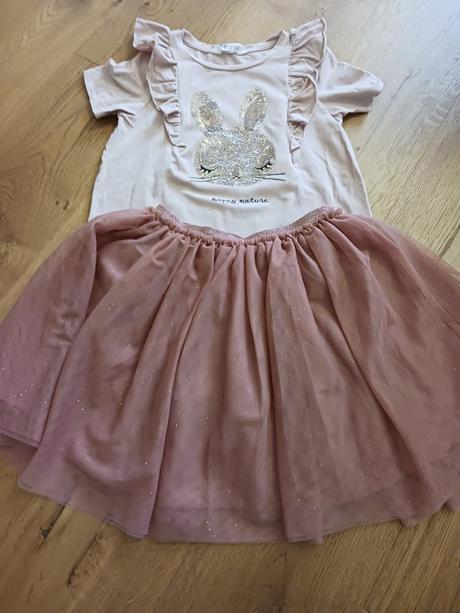 H&m set sukně+triko č.134/140, h&m,134