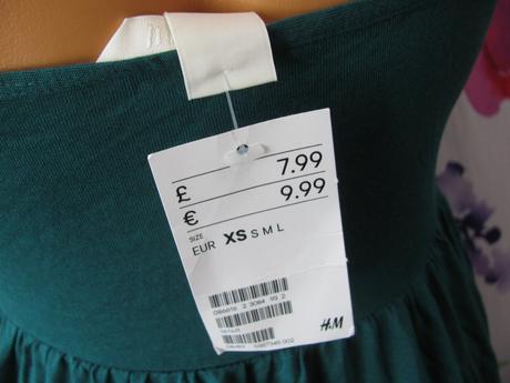 Tyrkysové letní mini šaty h&m, h&m,xs