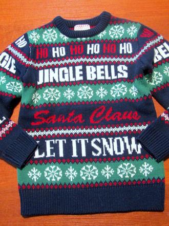 Krásný vánoční svetr vel 116-122, 122