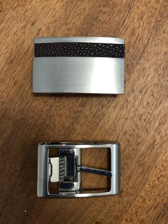 Stribrna spona na pansky pasek 2x, 