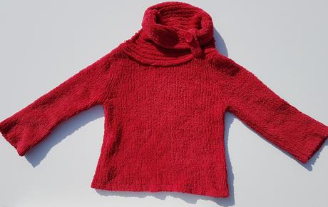E55 dívčí žinylkový svetr s rolákem vel. 92-98, 92