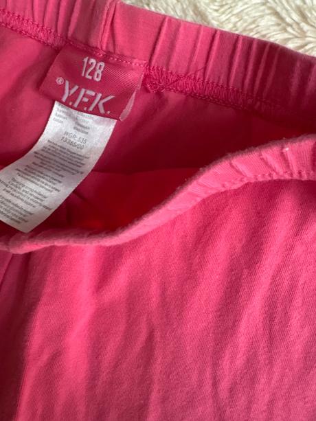 122/128 leginy 3/4 kratke ruzova a s kvety, pepperts,122