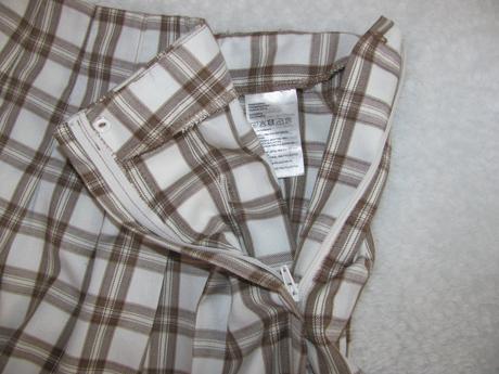 Dívčí skládaná sukně, hnědé káro h&m, h&m,146