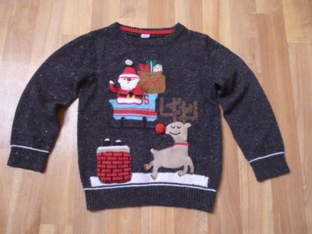 Vánoční svetr vel. 5-6 tu, 116