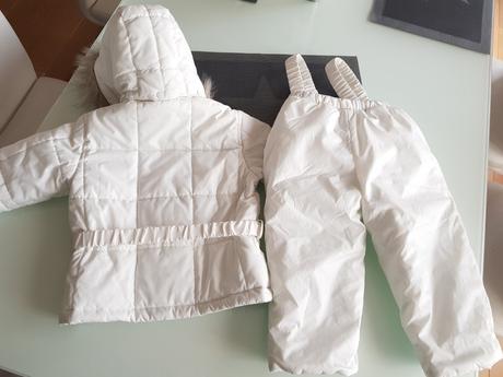 Dětská luxusní bílá souprava/kombinéza 12-36měs, 86