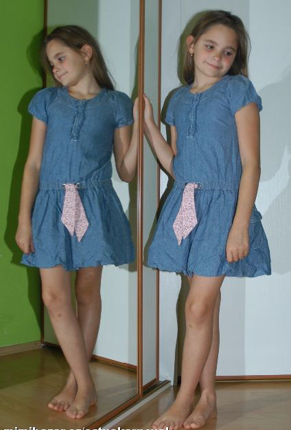 Modré dívčí šaty s kapsami, debenhams,134