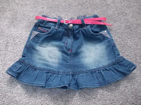 Riflová sukně / sukýnka s páskem, vel.110, c&a,110