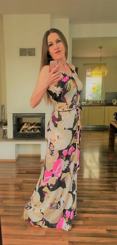 Barevné maxišaty pro vyšší, vel xs/s, french conne, xs