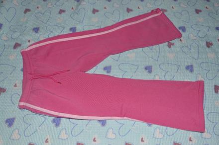 Teplé růžové tepláčky 116/122, 116