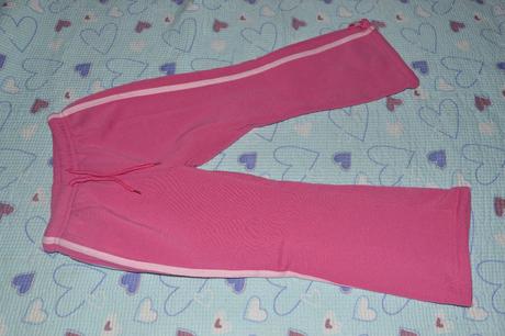 Teplé růžové tepláčky 116/122, 116