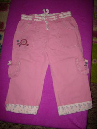 Kalhoty letní růžové vel.12-18 měsíců, m&co,80