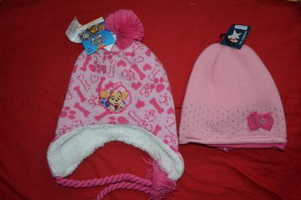 2x zimní čepice ,patrola,v.98-128, nickelodeon,98 - 128