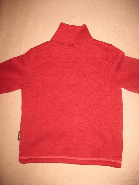 Červená teplá mikina na zip, 122