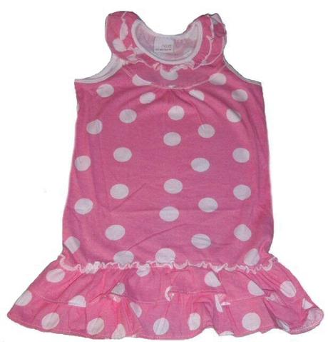 Růžové letní šaty s volánky a puntíky, vel.12-18m, next,86